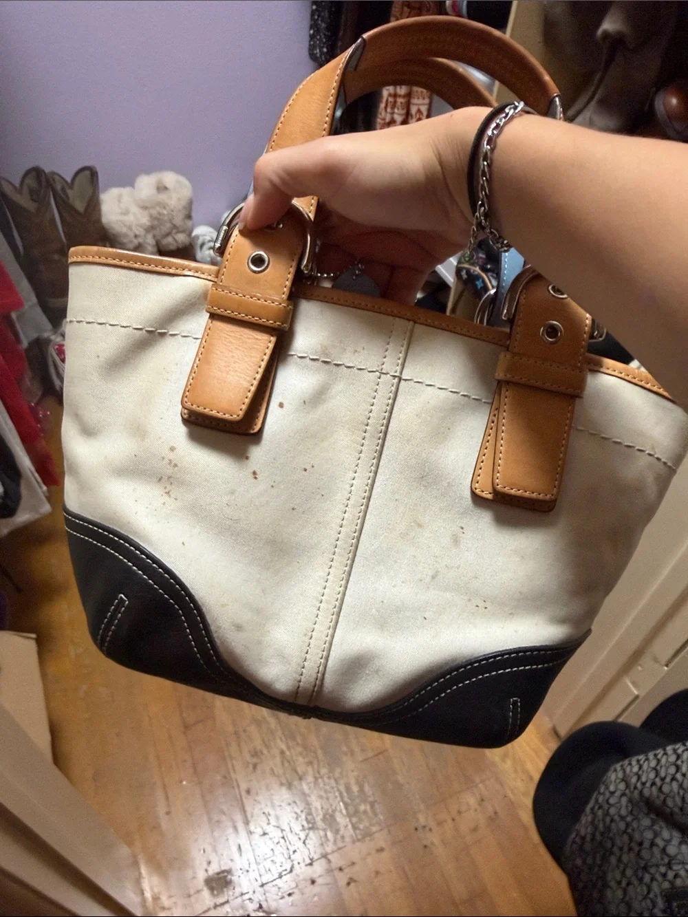 Coach tote cream